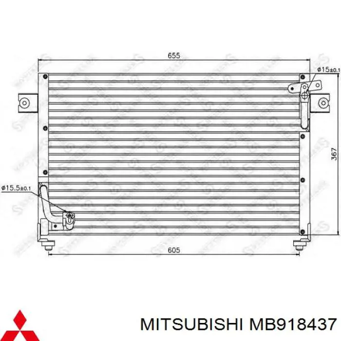 Radiador de aire acondicionado para Mitsubishi Pajero (V2W, V4W)