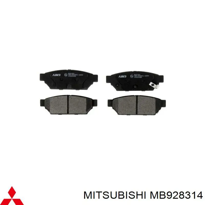 MB928314 Mitsubishi pastillas de freno traseras