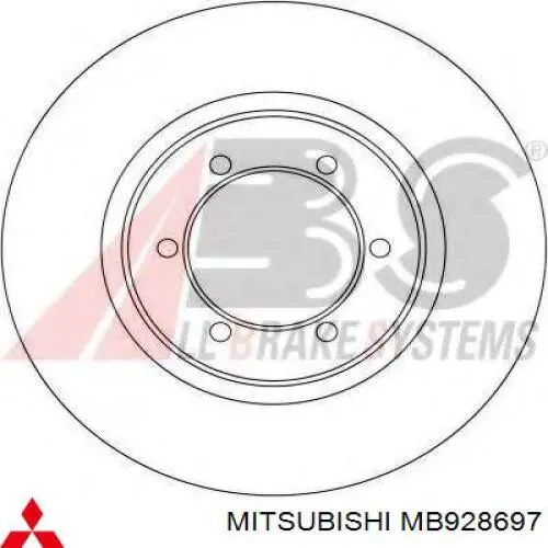 Comprar MB928697 Mitsubishi Freno de disco delantero