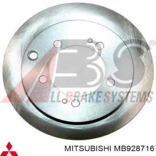 MB928716 Mitsubishi disco de freno trasero