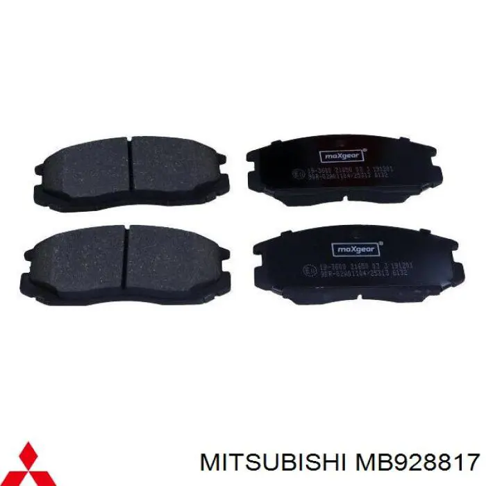 MB928817 Mitsubishi pastillas de freno delanteras