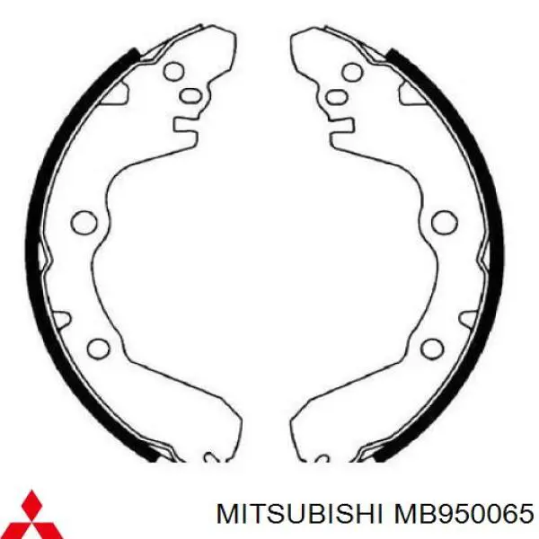 MB950065 Mitsubishi zapatas de frenos de tambor traseras