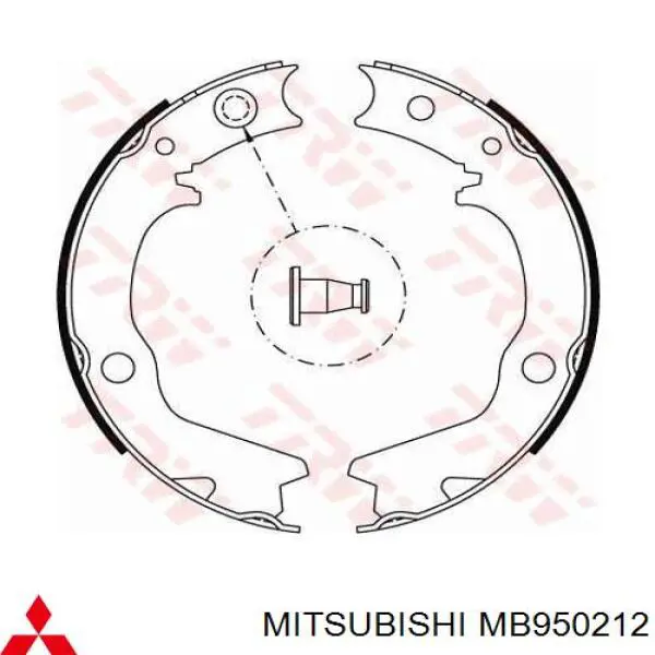 MB950212 Mitsubishi zapatas de frenos de tambor traseras