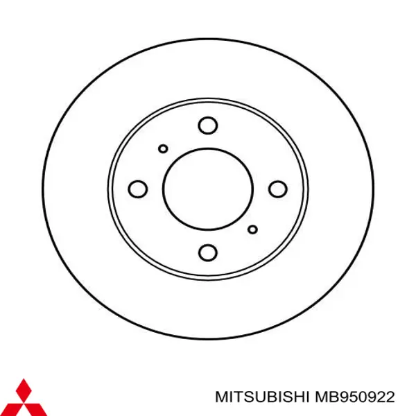 MB950922 Mitsubishi disco de freno delantero