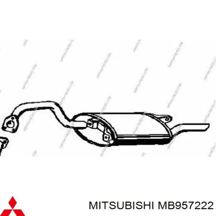 Silenciador trasero Mitsubishi MB957222 precio, desde 68,24 EUR