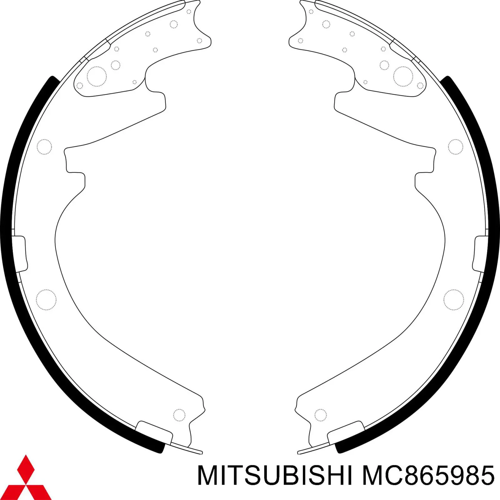 MC865985 Mitsubishi zapatas de frenos de tambor traseras