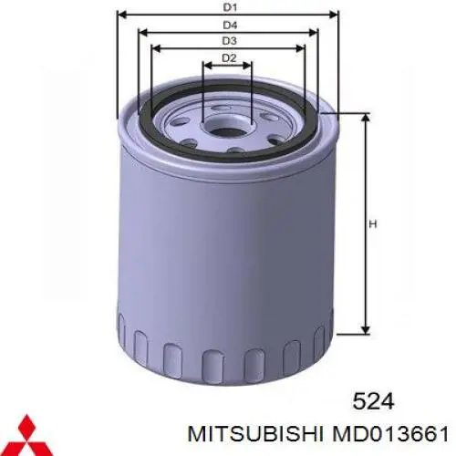 Comprar MD013661 Mitsubishi Filtros de aceite