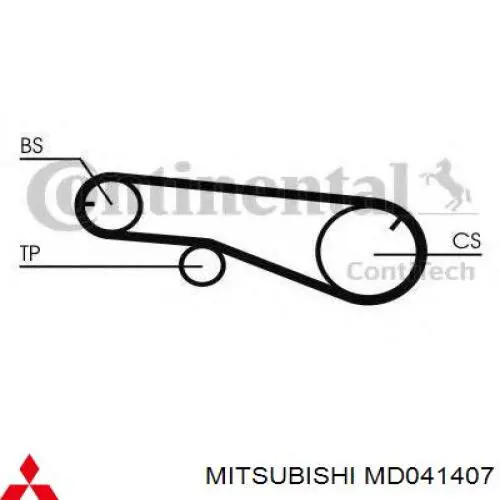 MD041407 Mitsubishi correa dentada, eje de balanceo