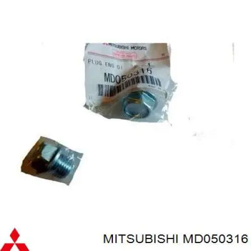Comprar MD050316 Mitsubishi Tapón del cárter de aceite