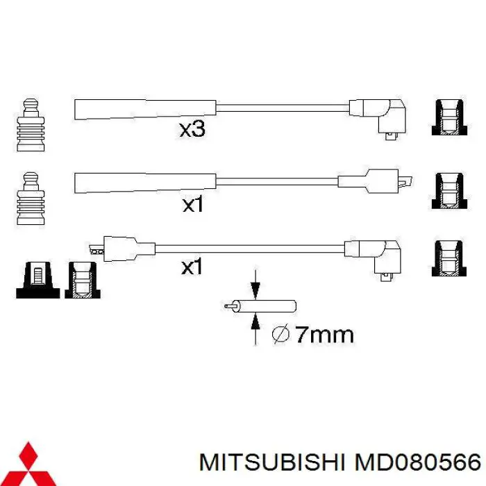 MD080566 Mitsubishi cables de bujías