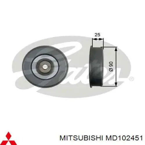 MD102451 Mitsubishi polea tensora correa poli v
