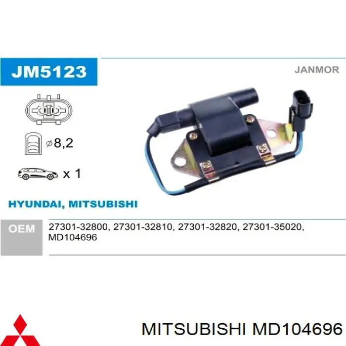 MD104696 Mitsubishi bobina