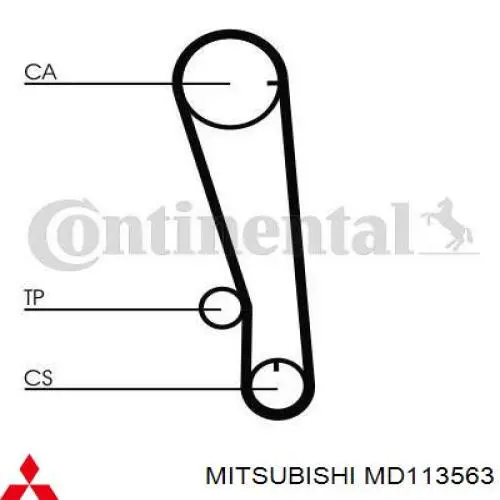 Correa de distribución Mitsubishi MD113563 precio, desde 9,47 EUR