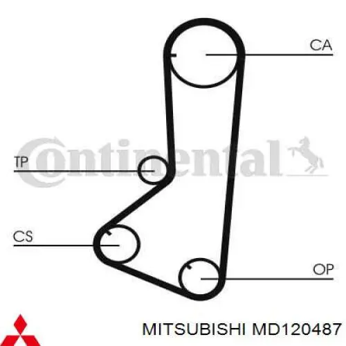 Correa de distribución Mitsubishi MD120487 precio, desde 18,47 EUR
