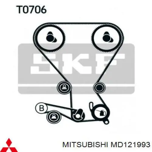 Polea correa distribución Mitsubishi MD121993 precio, desde 12,26 EUR