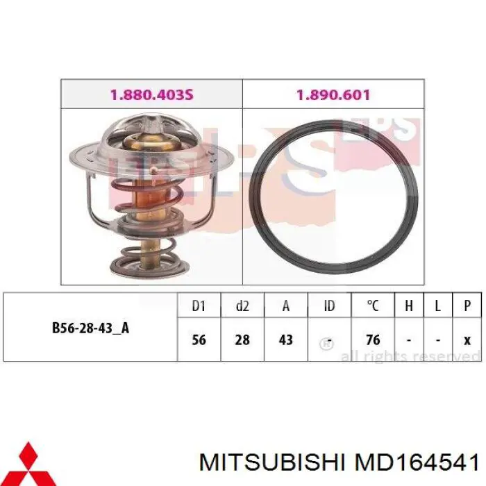 MD164541 Mitsubishi termostato
