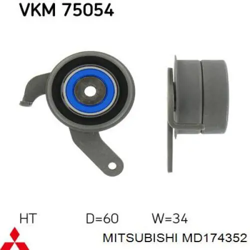 Tensor de la correa de distribución Mitsubishi MD174352 precio, desde 27,98 EUR