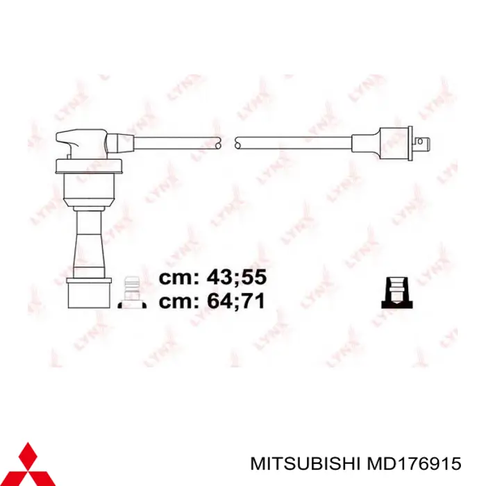 MD176915 Mitsubishi cables de bujías