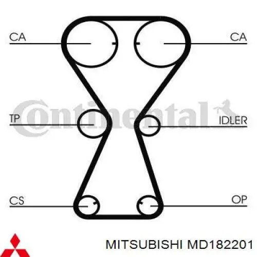 MD182201 Mitsubishi correa distribución