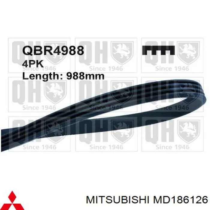 Correa de transmisión trapezoidal Mitsubishi MD186126 precio, desde 16,11 EUR