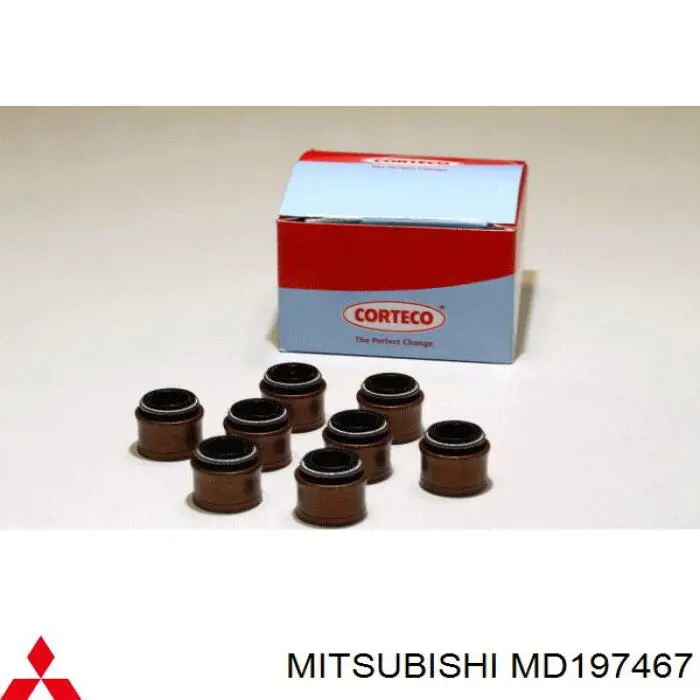 MD197467 Mitsubishi sello de aceite de valvula (rascador de aceite Entrada/Salida)