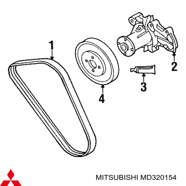 Polea de la bomba de agua Mitsubishi MD320154 precio, desde  EUR
