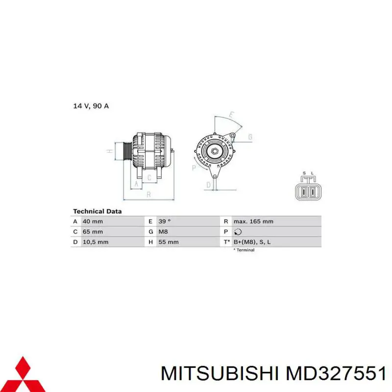 Generador Mitsubishi 0124325010