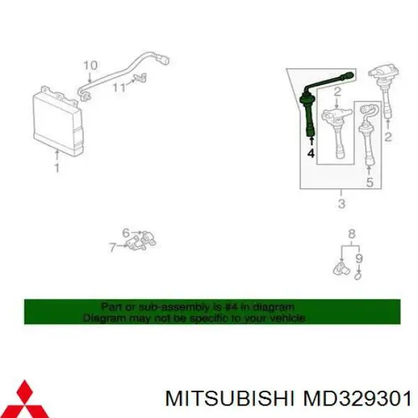 Juego de cables de bujias Mitsubishi MD329301 precio, desde 51,73 EUR