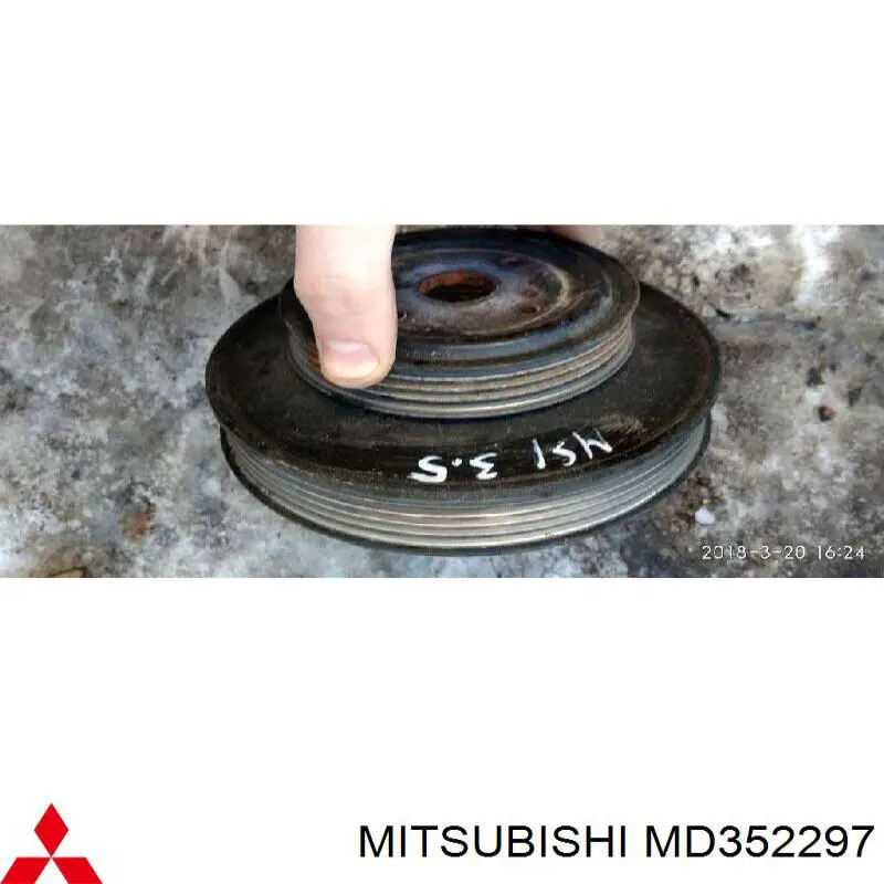 MD352297 Mitsubishi sistema de enfriamiento de acoplamiento viscoso de polea(impulsor)