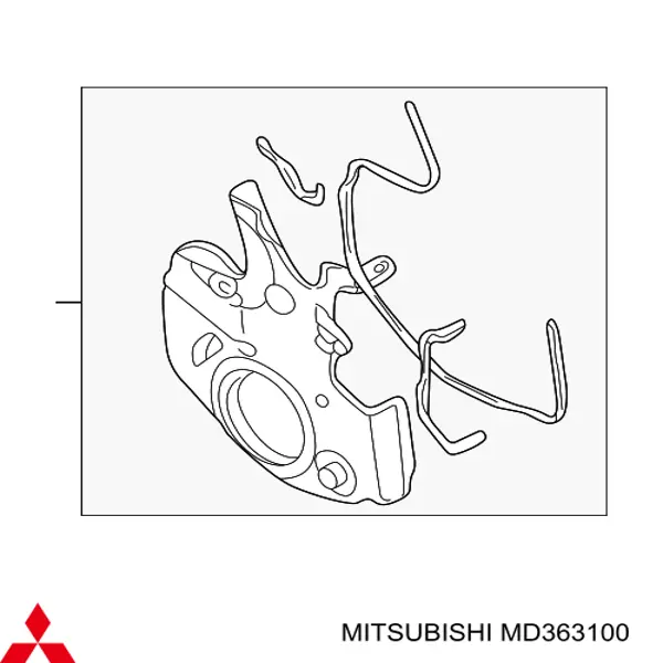 Tapa de correa de distribución inferior para Mitsubishi Space Wagon (N8_, N9_)