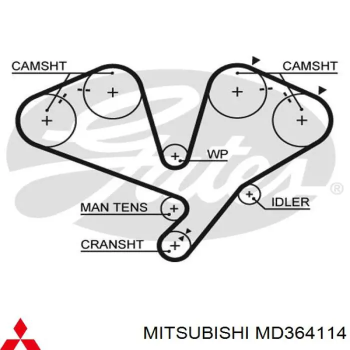 Correa de distribución Mitsubishi MD364114 precio, desde 59,19 EUR