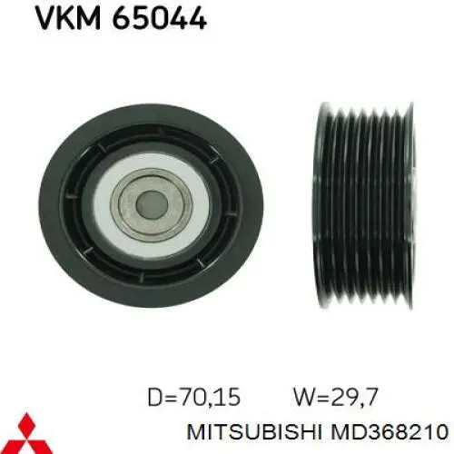 Comprar MD368210 Mitsubishi Polea inversión/guía, correa poli V