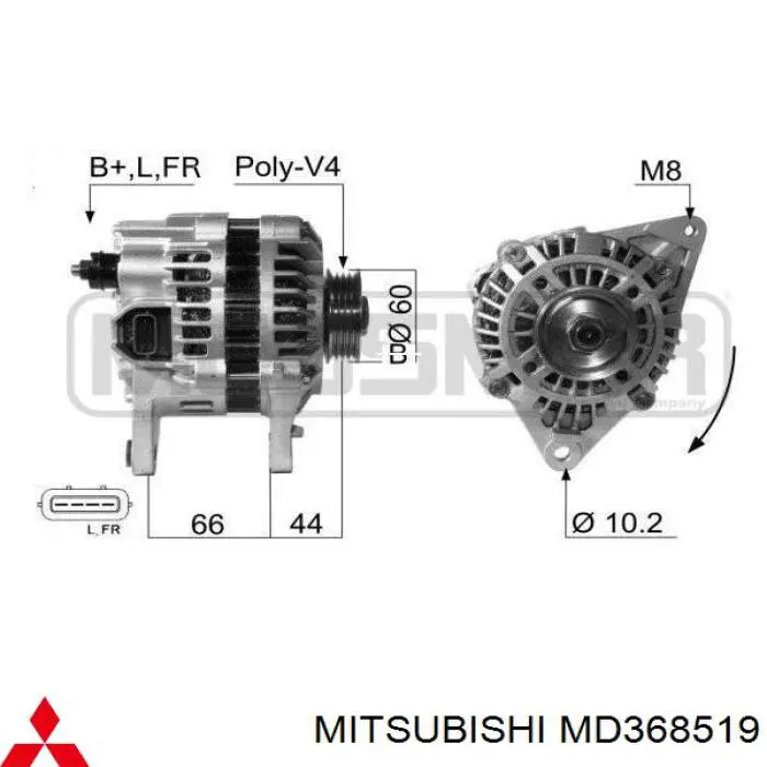 MD368519 Mitsubishi Alternador de coche