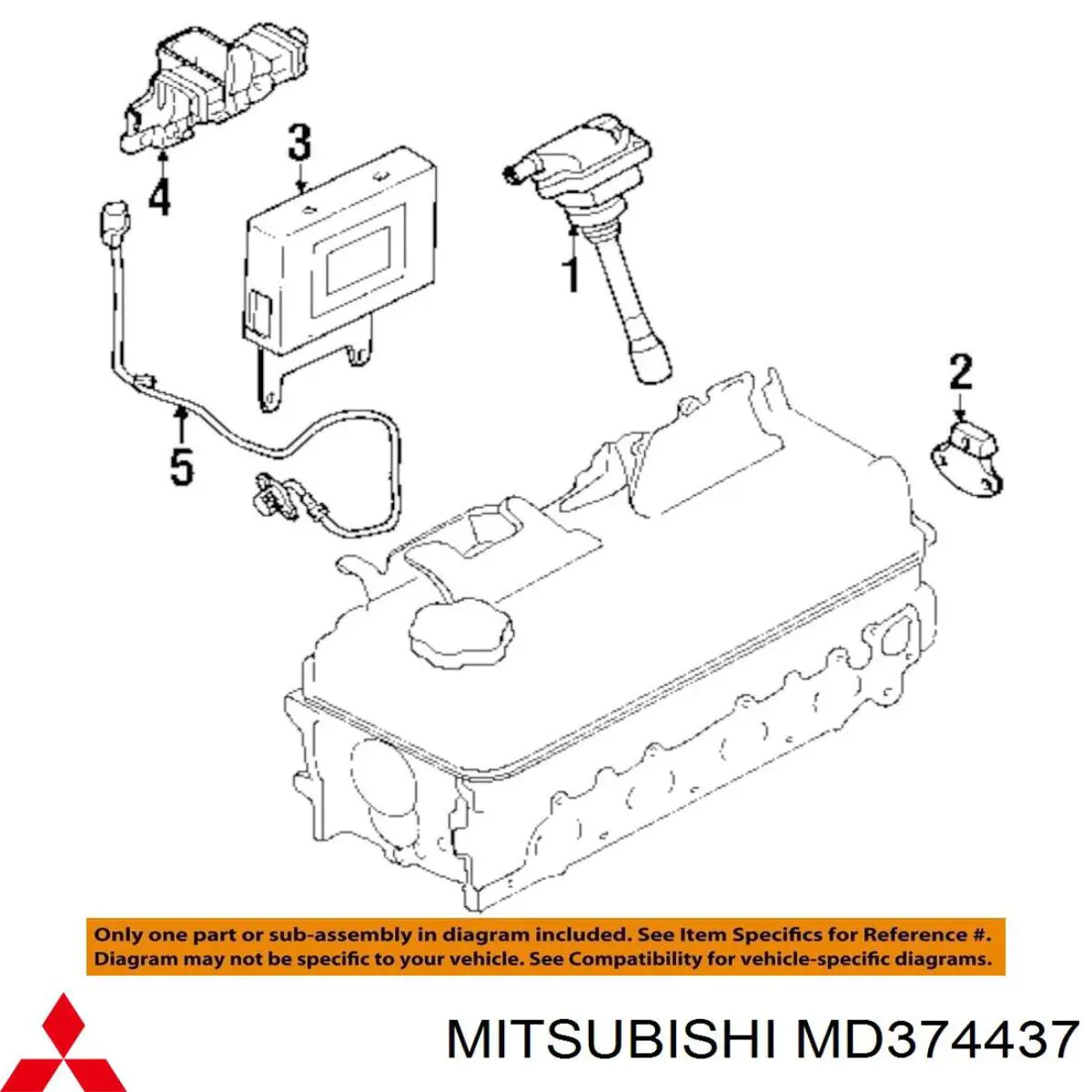 MD374437 Mitsubishi sensor de detonacion