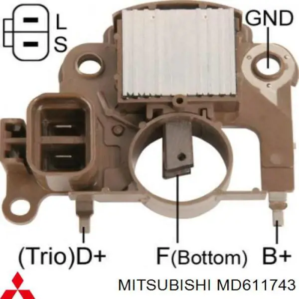 MD611743 Mitsubishi regulador del alternador