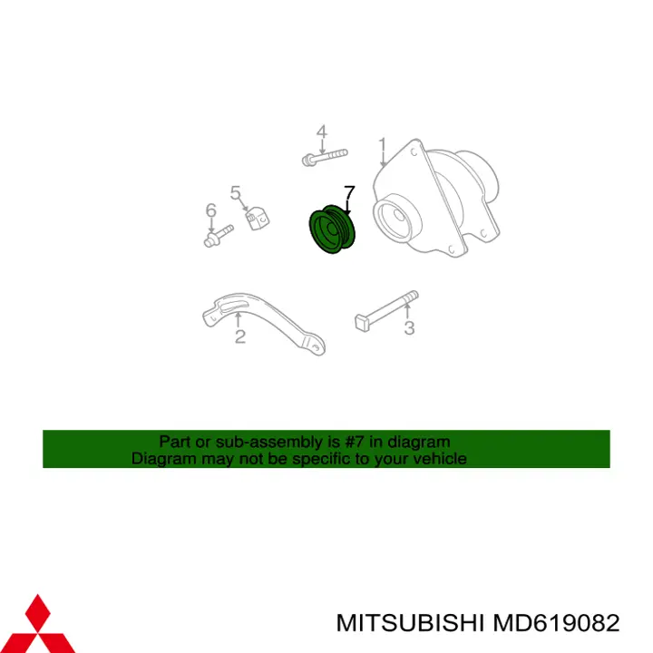 Polea rueda libre Mitsubishi MD619082 precio, desde 109,63 EUR