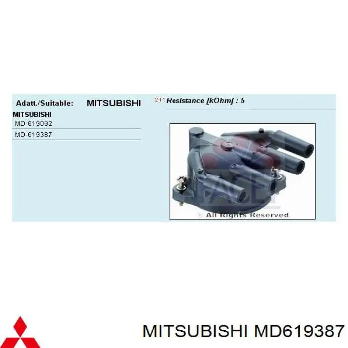 MD619387 Mitsubishi distribuidor de encendido