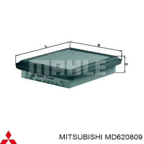 Comprar MD620809 Mitsubishi Caja del filtro de aire, parte inferior