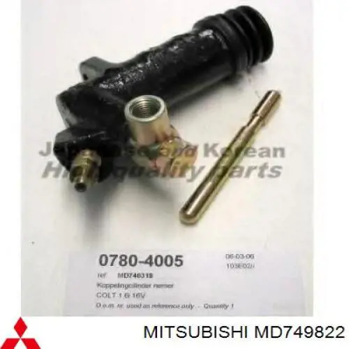 Comprar MD749822 Mitsubishi Bombín de embrague
