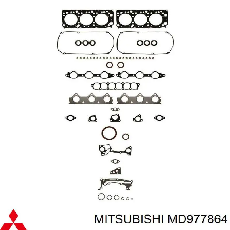 MD977864 Mitsubishi juego de juntas de motor, completo