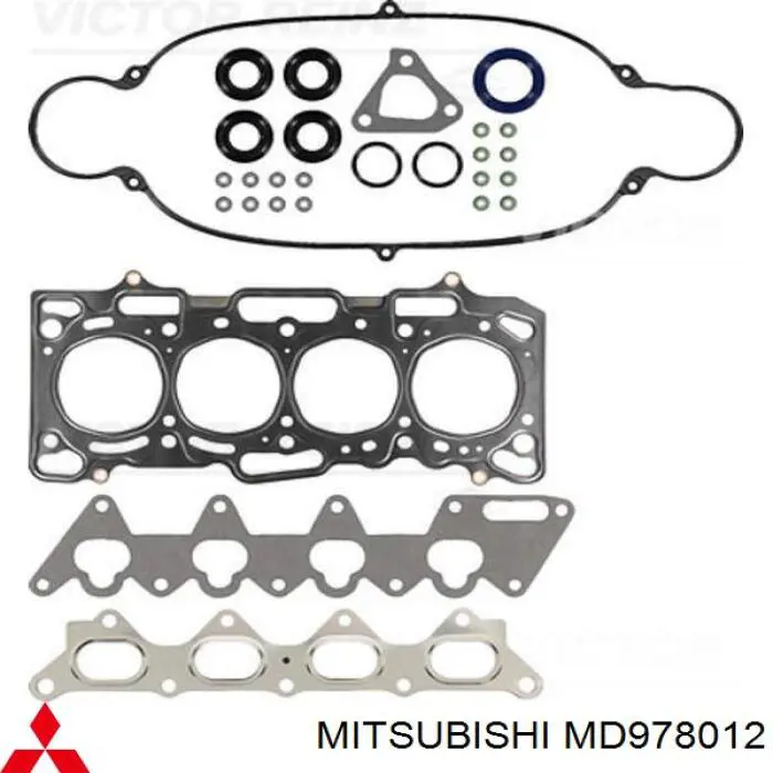 MD978012 Mitsubishi juego de juntas de motor, completo, superior