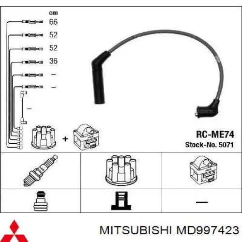 MD997423 Mitsubishi cables de bujías