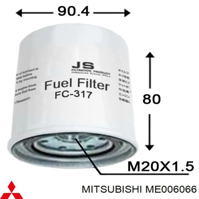 Filtro combustible Mitsubishi ME006066 precio, desde 12,54 EUR