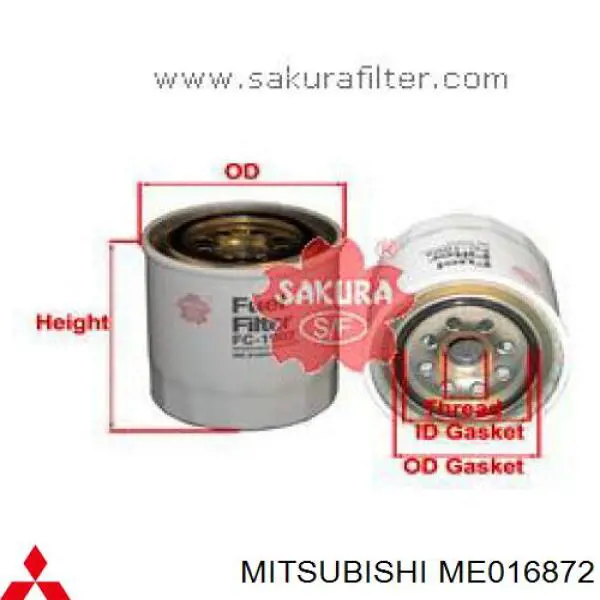 ME016872 Mitsubishi filtro combustible