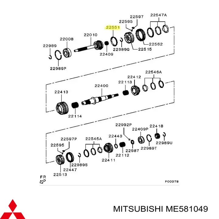 Comprar ME581014 Mitsubishi Anillo sincronizador