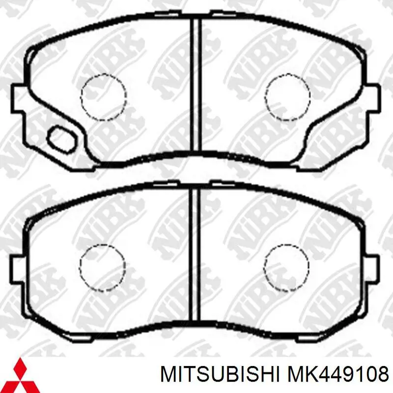 MK449108 Mitsubishi pastillas de freno delanteras