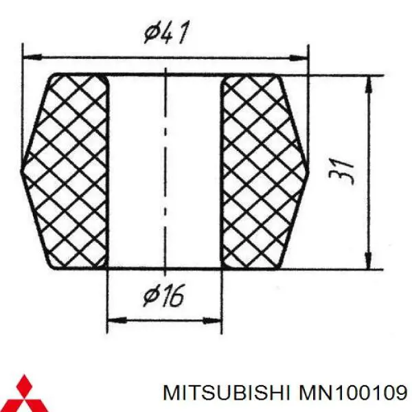 MN100109 Mitsubishi Barra transversal, suspensión de ruedas, eje trasero