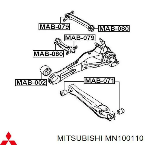 Buje interior del brazo transversal trasero Mitsubishi MN100110 precio, desde 5,90 EUR