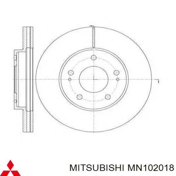 MN102018 Mitsubishi disco de freno delantero