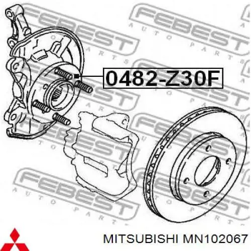 Comprar MN102067 Mitsubishi Mangueta delantera izquierda